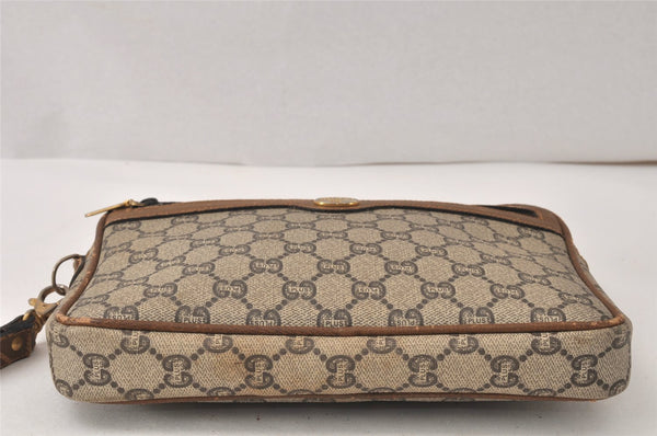 Authentic GUCCI GG Plus Clutch Hand Bag Purse PVC Leather Brown Junk 5304K