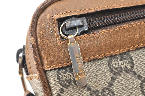 Authentic GUCCI GG Plus Clutch Hand Bag Purse PVC Leather Brown Junk 5304K