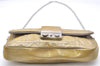 Authentic Christian Dior New Lock Cannage Enamel Chain Shoulder Bag Yellow 5305K