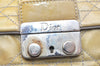 Authentic Christian Dior New Lock Cannage Enamel Chain Shoulder Bag Yellow 5305K