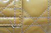 Authentic Christian Dior New Lock Cannage Enamel Chain Shoulder Bag Yellow 5305K