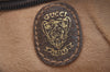Authentic GUCCI Vintage Shoulder Cross Body Bag Purse GG PVC Leather Brown 5306I