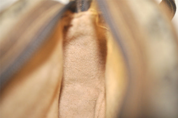 Authentic GUCCI Vintage Shoulder Cross Body Bag Purse GG PVC Leather Brown 5306I