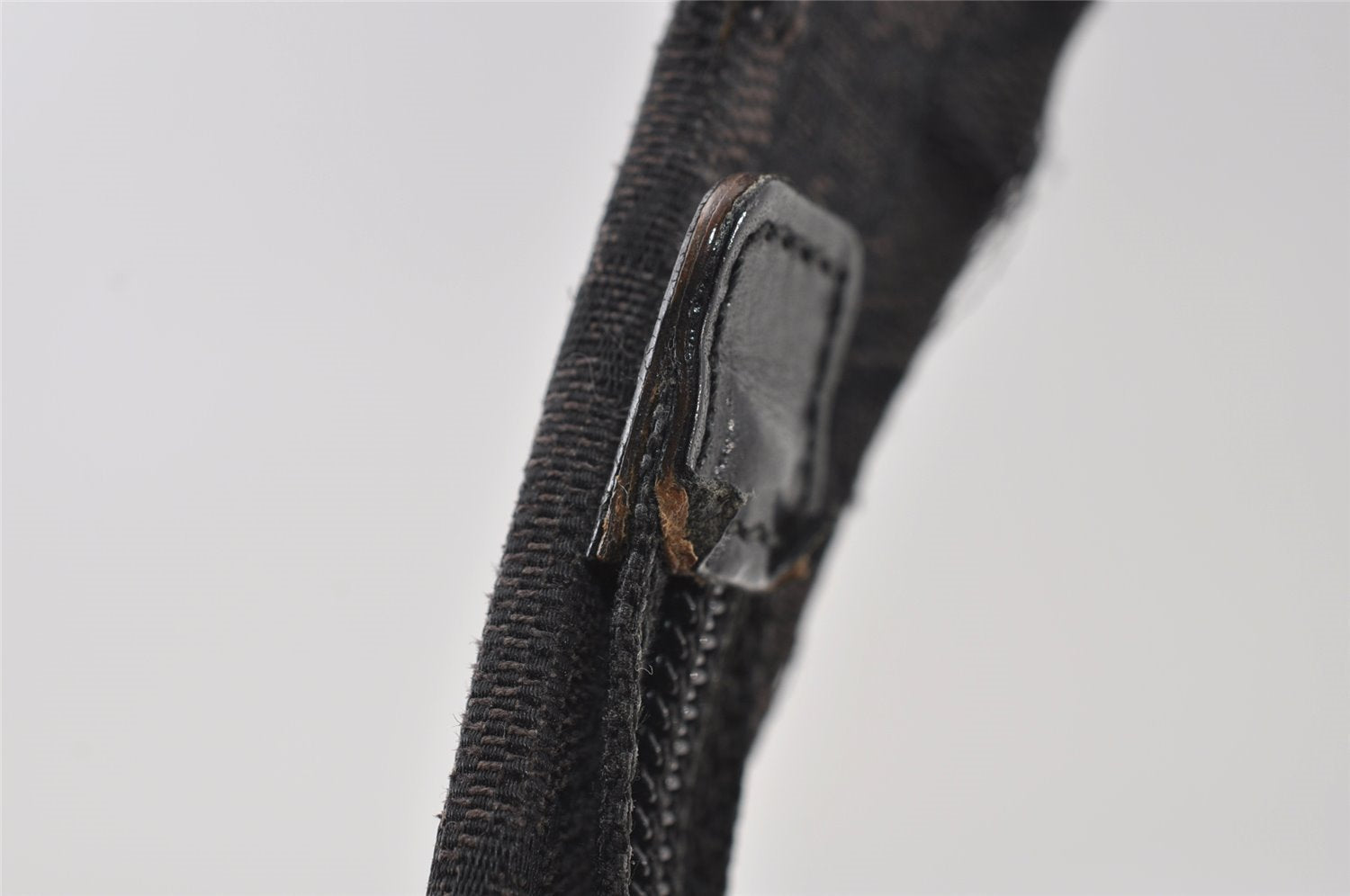 Authentic GUCCI Shoulder Hand Bag Purse GG Canvas Leather 0013386 Black 5307I