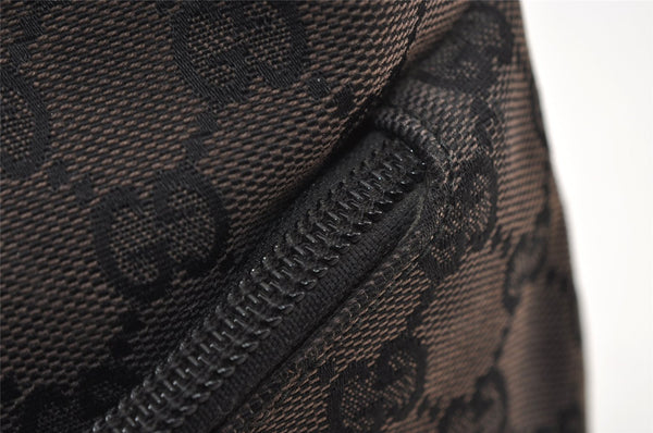 Authentic GUCCI Shoulder Hand Bag Purse GG Canvas Leather 0013386 Black 5307I