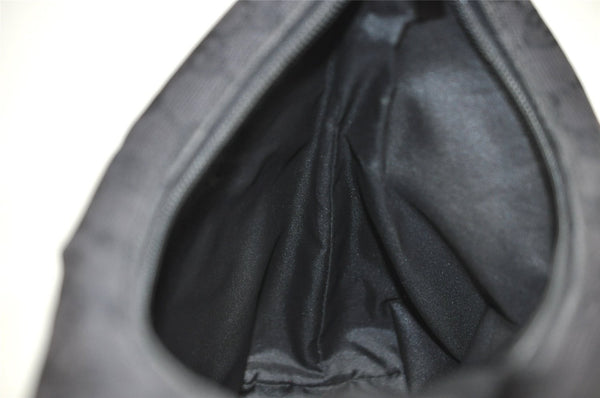 Authentic GUCCI Shoulder Hand Bag Purse GG Canvas Leather 0013386 Black 5307I