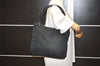 Authentic PRADA Vintage Nylon Tessuto Plastic Shoulder Hand Bag Black 5308I