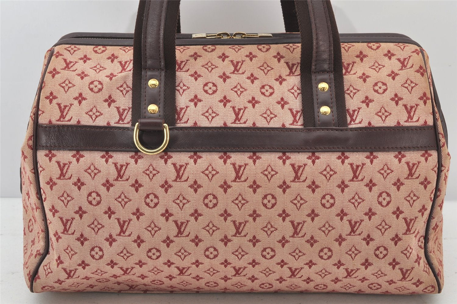 Authentic Louis Vuitton Monogram Mini Josephine GM Hand Bag Pink M92311 LV 5308K
