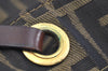 Authentic FENDI Zucca Vintage Shoulder Hand Tote Bag Nylon Leather Brown 5309H