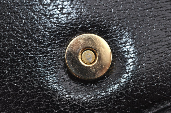 Authentic GUCCI Vintage Hand Bag Purse Leather Black 5309I