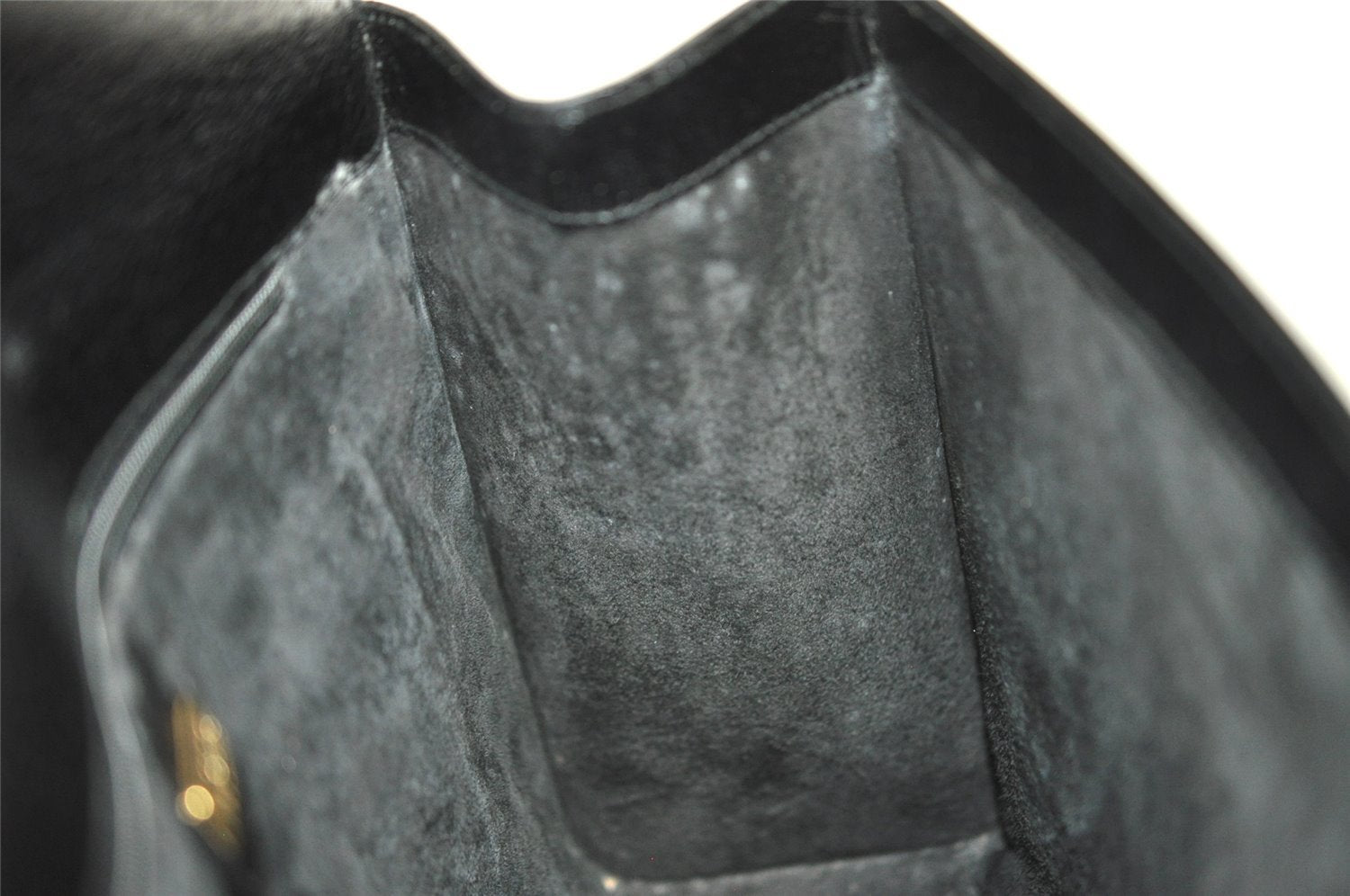 Authentic GUCCI Vintage Hand Bag Purse Leather Black 5309I