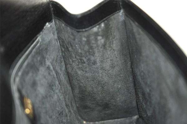 Authentic GUCCI Vintage Hand Bag Purse Leather Black 5309I