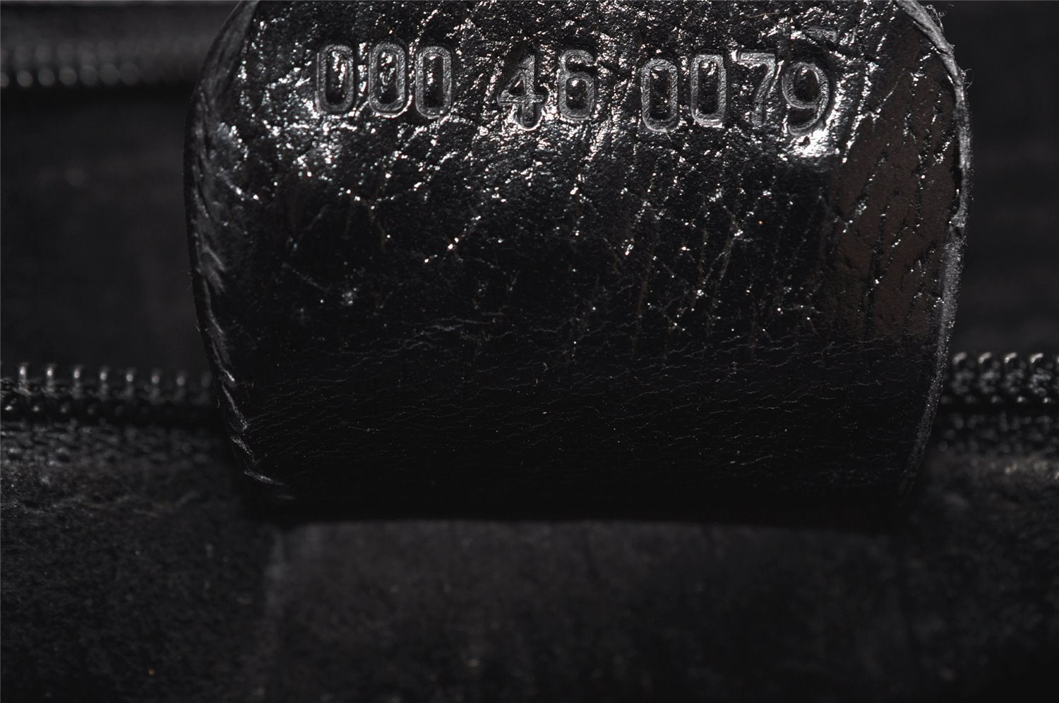 Authentic GUCCI Vintage Hand Bag Purse Leather Black 5309I