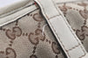 Authentic GUCCI New Britt Shoulder Tote Bag GG Canvas Leather 169945 Brown 5309J