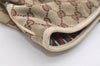 Authentic GUCCI New Britt Shoulder Tote Bag GG Canvas Leather 169945 Brown 5309J