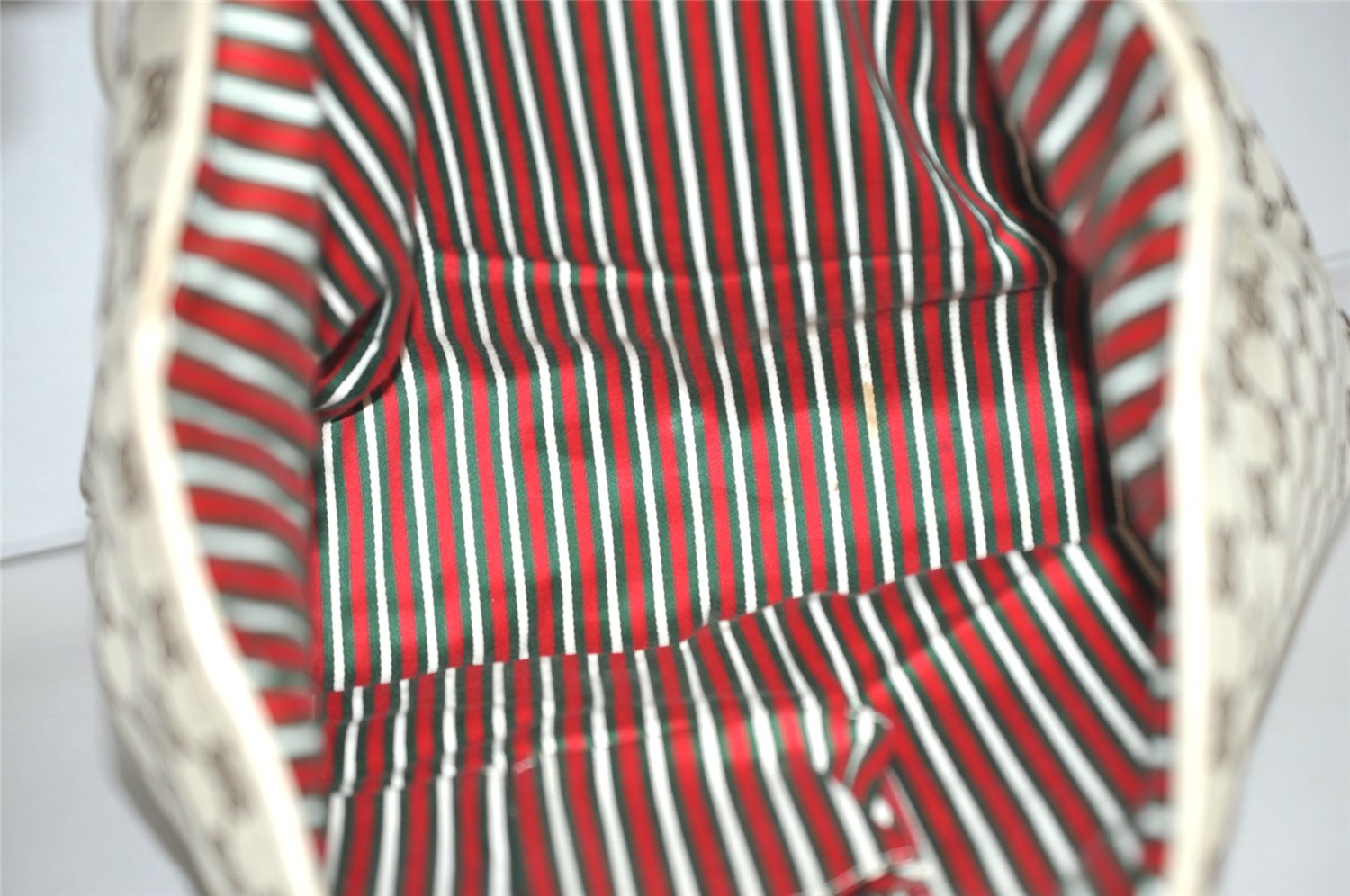 Authentic GUCCI New Britt Shoulder Tote Bag GG Canvas Leather 169945 Brown 5309J