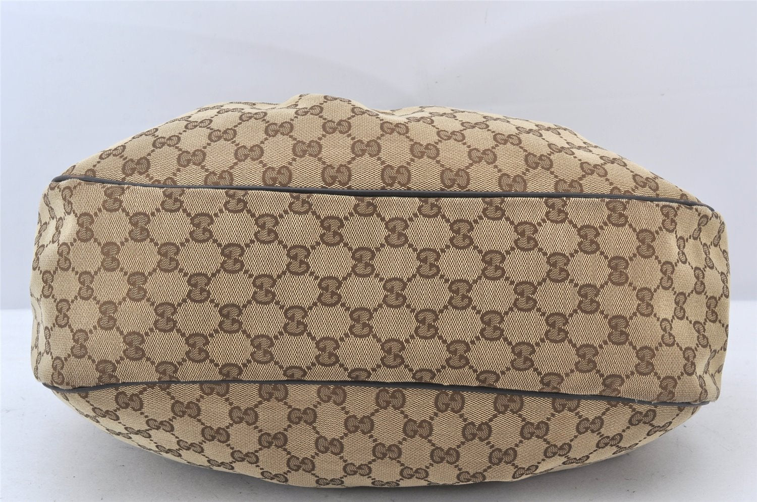 Authentic GUCCI Sukey Shoulder Tote Bag GG Canvas Leather 232955 Brown 5309K