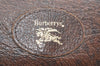 Authentic Burberrys Nova Check Clutch Hand Bag Patter Canvas Leather Beige 5311K