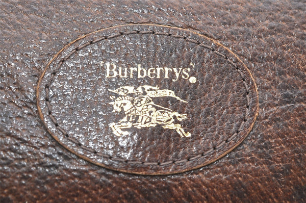 Authentic Burberrys Nova Check Clutch Hand Bag Patter Canvas Leather Beige 5311K