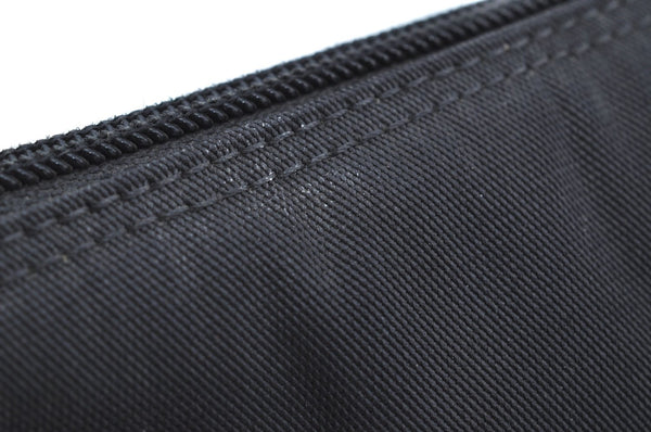 Authentic GUCCI Hand Bag Pouch Purse Nylon Leather 0391103 Black 5312F