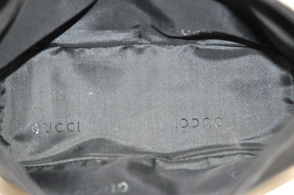 Authentic GUCCI Hand Bag Pouch Purse Nylon Leather 0391103 Black 5312F