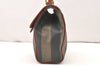 Authentic FENDI Pequin Hand Bag Purse PVC Leather Brown Black 5313K