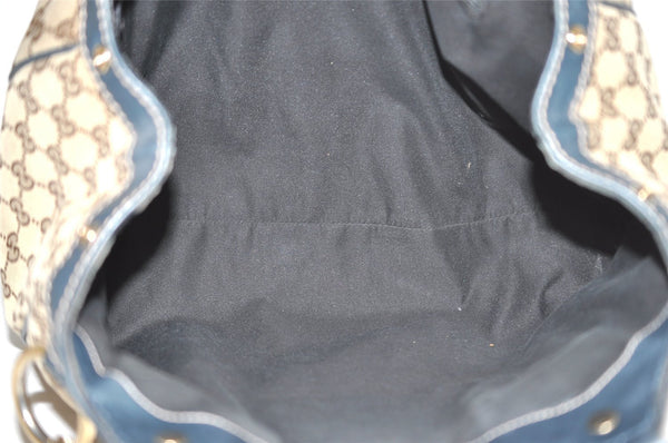 Authentic GUCCI Sukey Shoulder Tote Bag GG Canvas Leather 211944 Brown 5314I