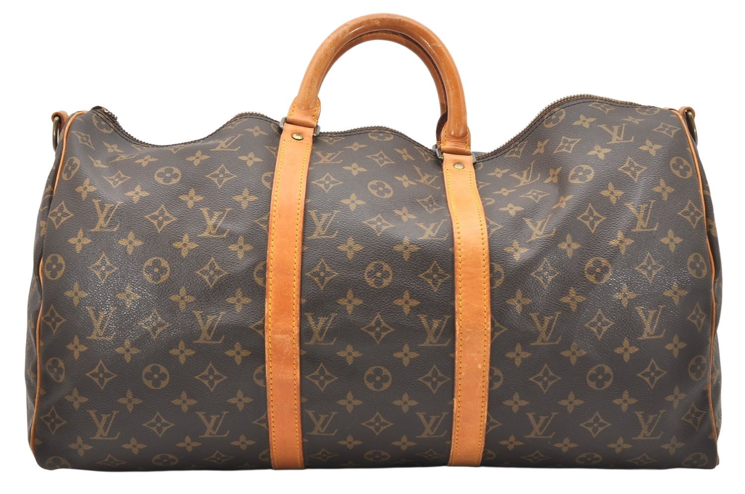 Auth Louis Vuitton Monogram Keepall Bandouliere 50 M41416 Boston Bag Junk 5316K