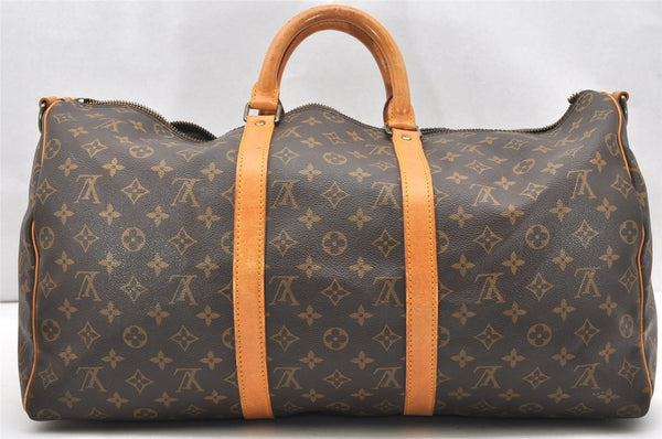 Auth Louis Vuitton Monogram Keepall Bandouliere 50 M41416 Boston Bag Junk 5316K