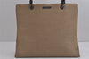 Authentic GUCCI Bamboo Vintage Hand Bag Canvas Leather 0021010 Beige 5317J