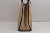 Authentic GUCCI Bamboo Vintage Hand Bag Canvas Leather 0021010 Beige 5317J