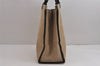 Authentic GUCCI Bamboo Vintage Hand Bag Canvas Leather 0021010 Beige 5317J