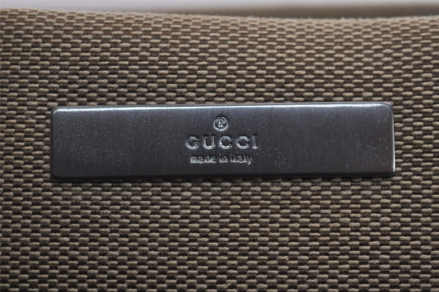 Authentic GUCCI Bamboo Vintage Hand Bag Canvas Leather 0021010 Beige 5317J