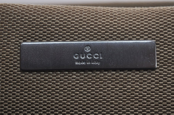 Authentic GUCCI Bamboo Vintage Hand Bag Canvas Leather 0021010 Beige 5317J