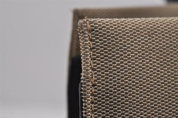 Authentic GUCCI Bamboo Vintage Hand Bag Canvas Leather 0021010 Beige 5317J