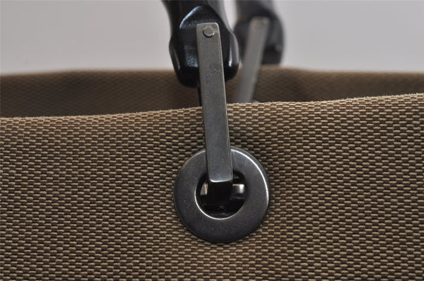 Authentic GUCCI Bamboo Vintage Hand Bag Canvas Leather 0021010 Beige 5317J