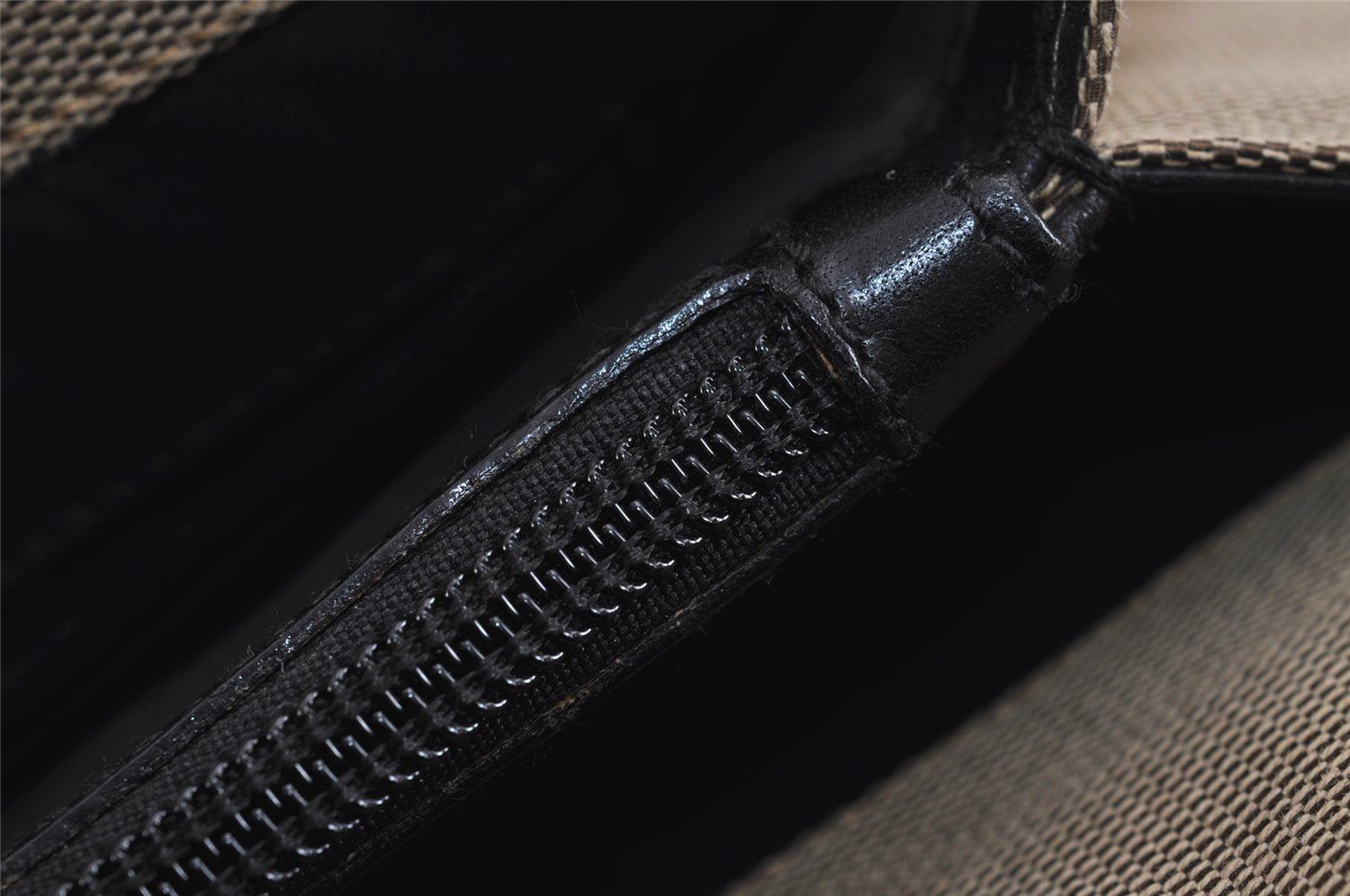 Authentic GUCCI Bamboo Vintage Hand Bag Canvas Leather 0021010 Beige 5317J