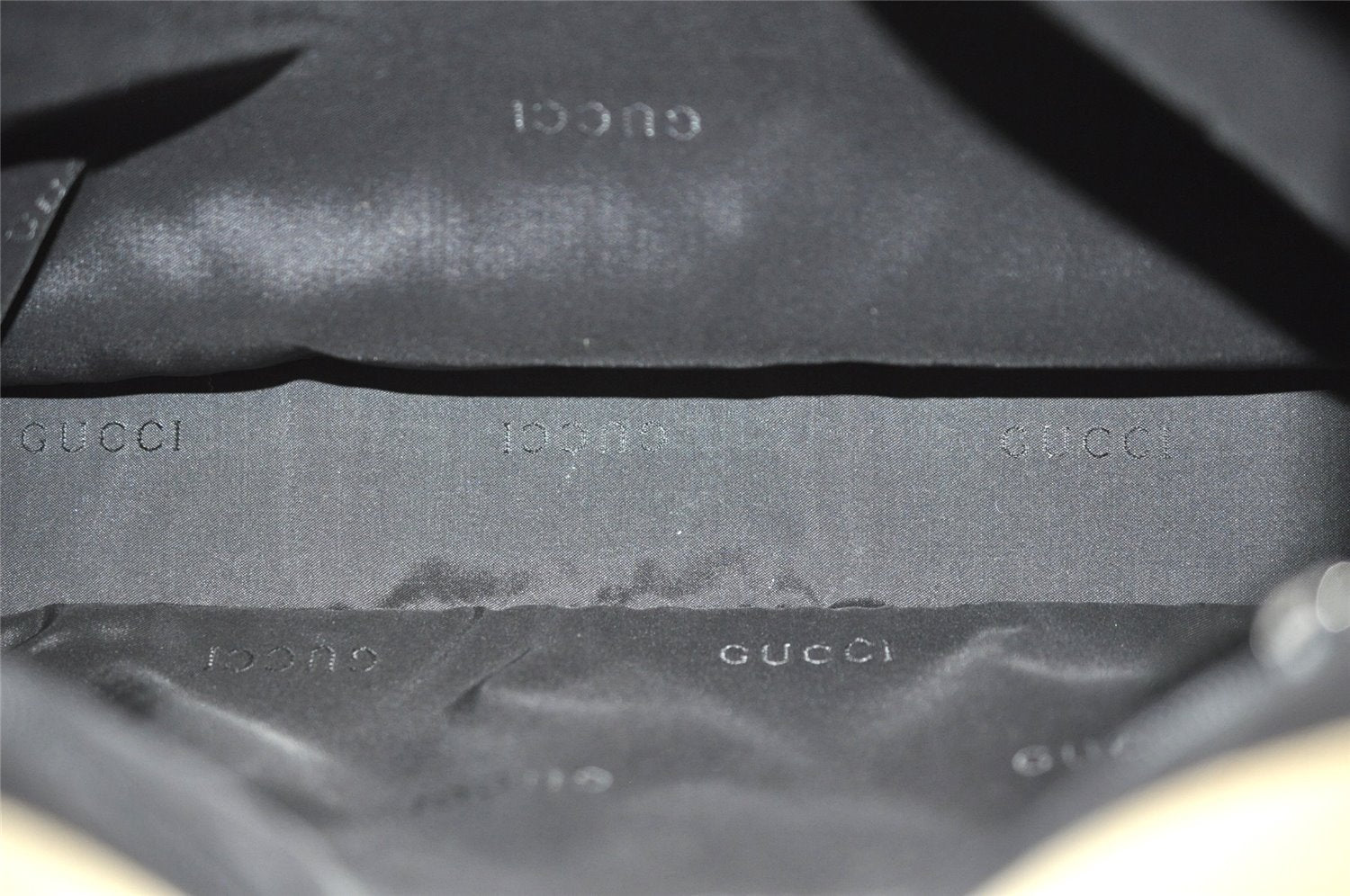 Authentic GUCCI Bamboo Vintage Hand Bag Canvas Leather 0021010 Beige 5317J