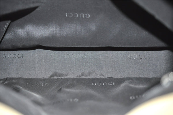 Authentic GUCCI Bamboo Vintage Hand Bag Canvas Leather 0021010 Beige 5317J