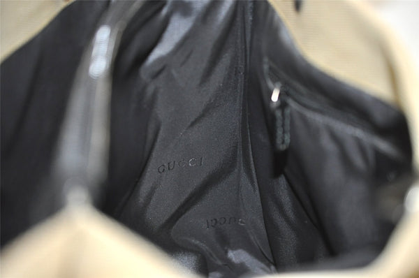 Authentic GUCCI Bamboo Vintage Hand Bag Canvas Leather 0021010 Beige 5317J