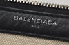 Authentic BALENCIAGA Navy Caba S Hand Bag Canvas Leather 339933 White 5318J