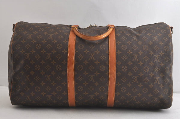 Authentic Louis Vuitton Monogram Keepall Bandouliere 60 M41412 Boston Bag 5318K