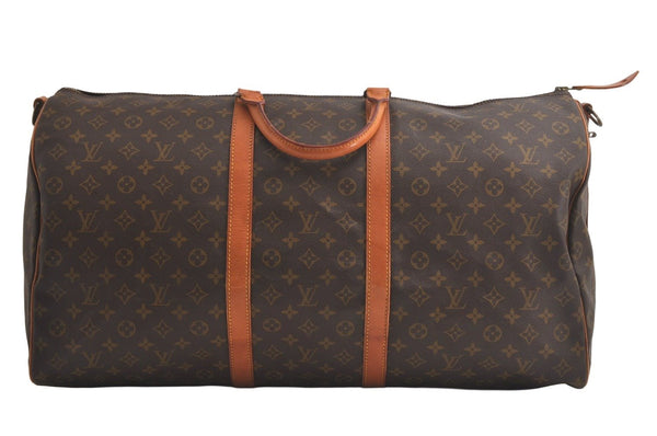 Auth Louis Vuitton Monogram Keepall Bandouliere 60 Boston Bag Old Model 5319K