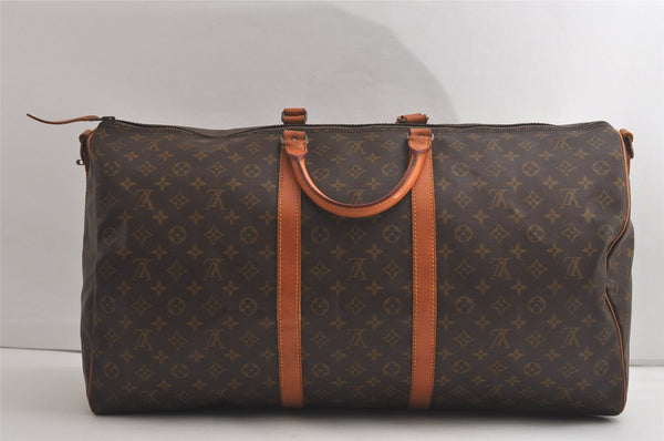 Auth Louis Vuitton Monogram Keepall Bandouliere 60 Boston Bag Old Model 5319K