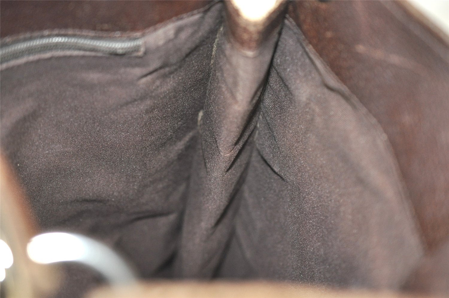 Authentic GUCCI Eclipse Shoulder Cross Bag GG Canvas Leather 120842 Brown 5320I