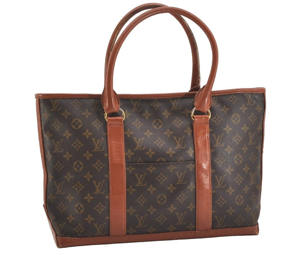 Auth Louis Vuitton Monogram Sac Weekend PM Vintage Tote Hand Bag M42425 LV 5322J