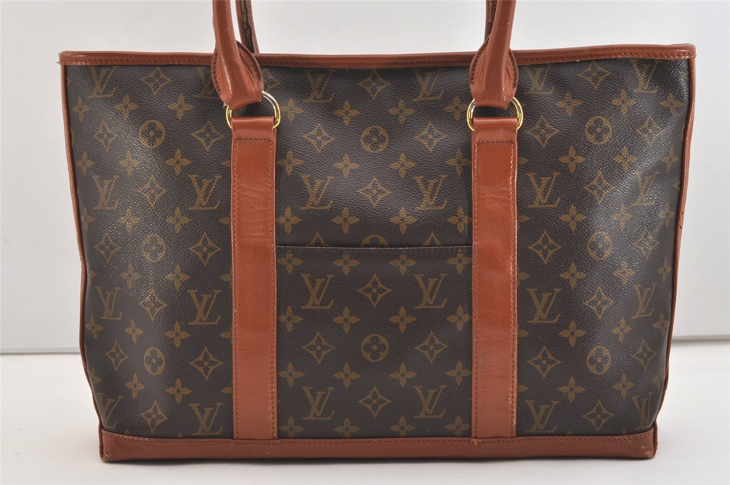 Auth Louis Vuitton Monogram Sac Weekend PM Vintage Tote Hand Bag M42425 LV 5322J