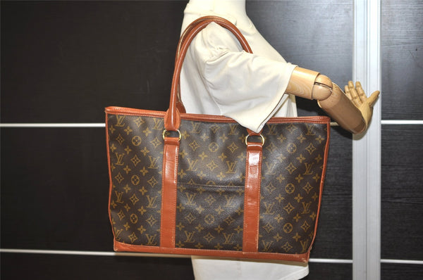 Auth Louis Vuitton Monogram Sac Weekend PM Vintage Tote Hand Bag M42425 LV 5322J
