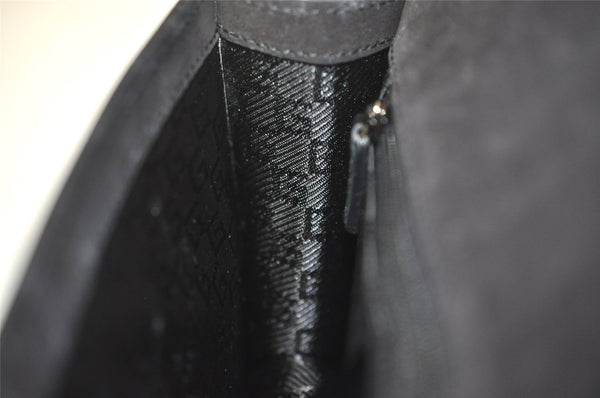 Authentic GUCCI Vintage Shoulder Hand Bag Purse Leather Black 5323I