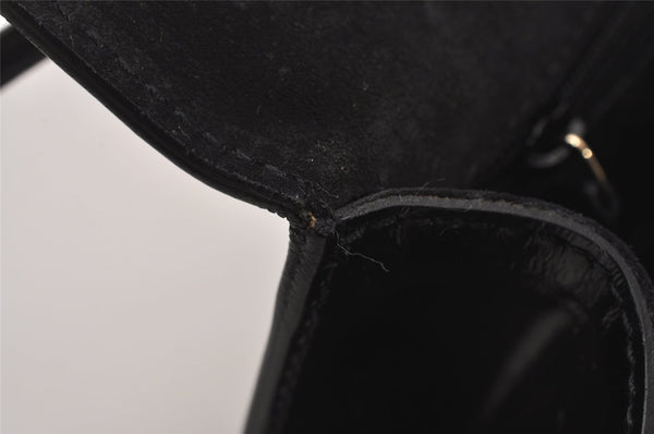 Authentic GUCCI Vintage Shoulder Hand Bag Purse Leather Black 5323I